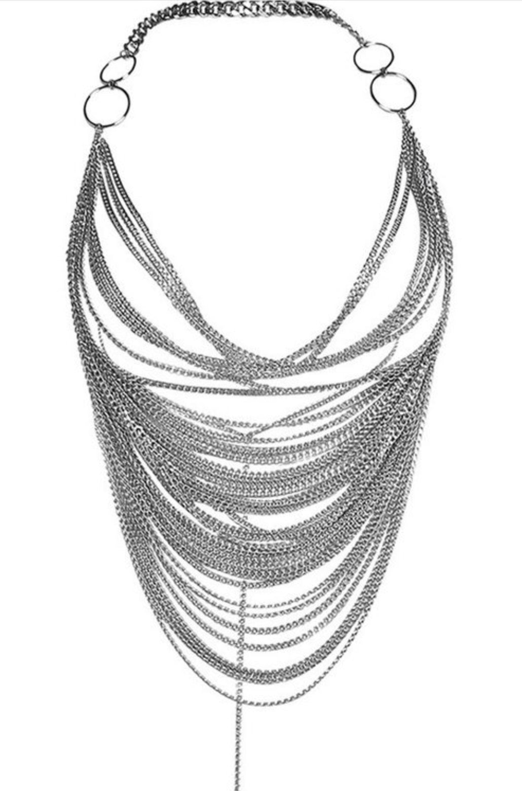 Layered Chain Halter Top